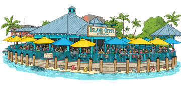 Illustration of Island Gypsy Cafe and Marina Bar